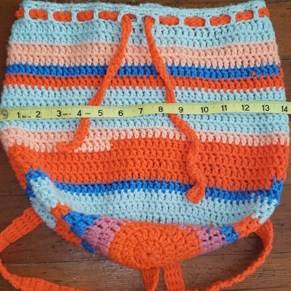 🧶 Drawstring backpack w/ free matching pouch - Picture 3 of 6